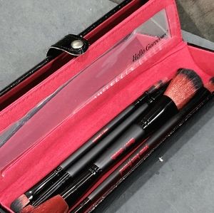 4pc YBF makeup brush set with hard case